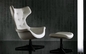 De hoge Achterstoel van het Zwaanbureau, Beklede Arne Jacobsen de Zwaanstoel van Pu Leer leverancier